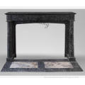 Antique Empire style marble fireplace with detached columns